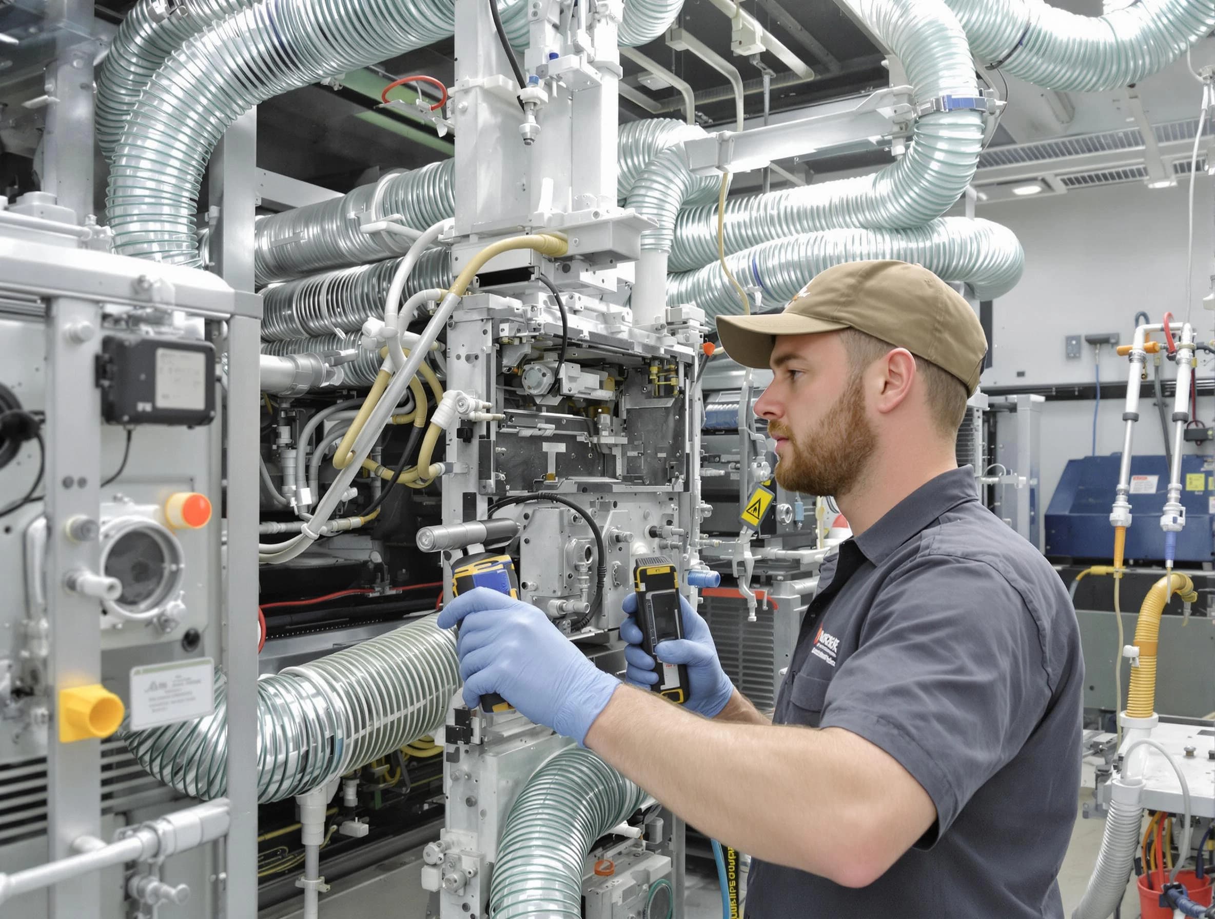 Fort Lupton Air Duct Cleaning technician performing precision commercial coil cleaning at a business facility in Fort Lupton