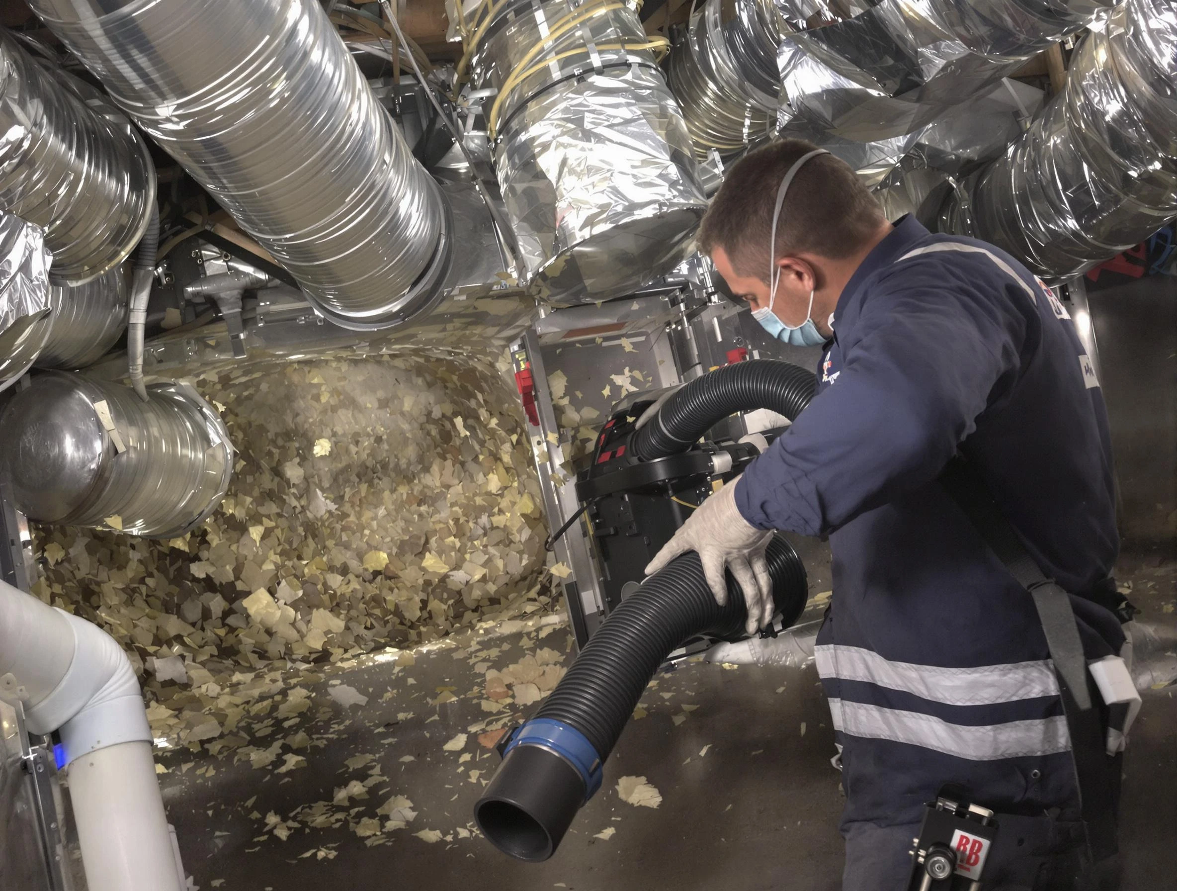 Fort Lupton Air Duct Cleaning specialist operating negative pressure cleaning equipment for thorough duct maintenance in Fort Lupton